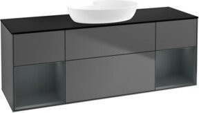 V&B Waschtischunterschrank Finion in Anthrazit mit Regal, Breite: 160 cm, Tiefe: 50,1 cm, Höhe: 50,1 cm - Bild 1