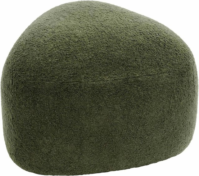 DELUKE Sitzhocker SUMIR Polsterhocker aus Stoff in Dunkelgrün, H x B x T: 32 x 52 x 48 cm - Bild 1
