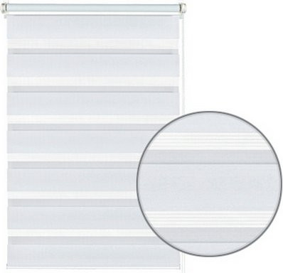 Gardinia Doppelrollo Easyfix aus Polyester in Weiß, B: 150 cm, H: 45 cm, T: 45 cm - Bild 1