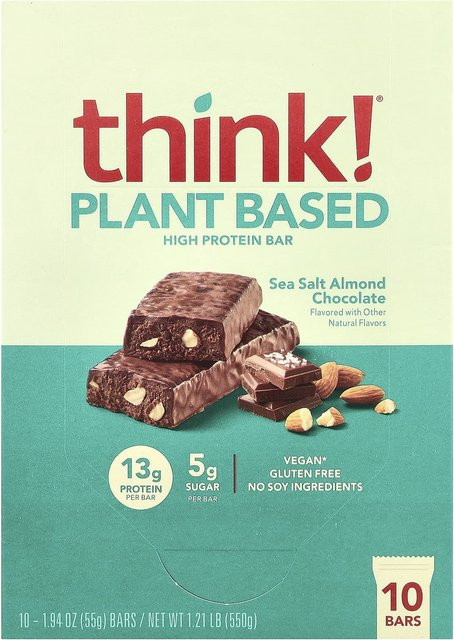thinkThin High Protein Riegel Meersalz-Mandel-Schokolade 10 x 50 g - Bild 1
