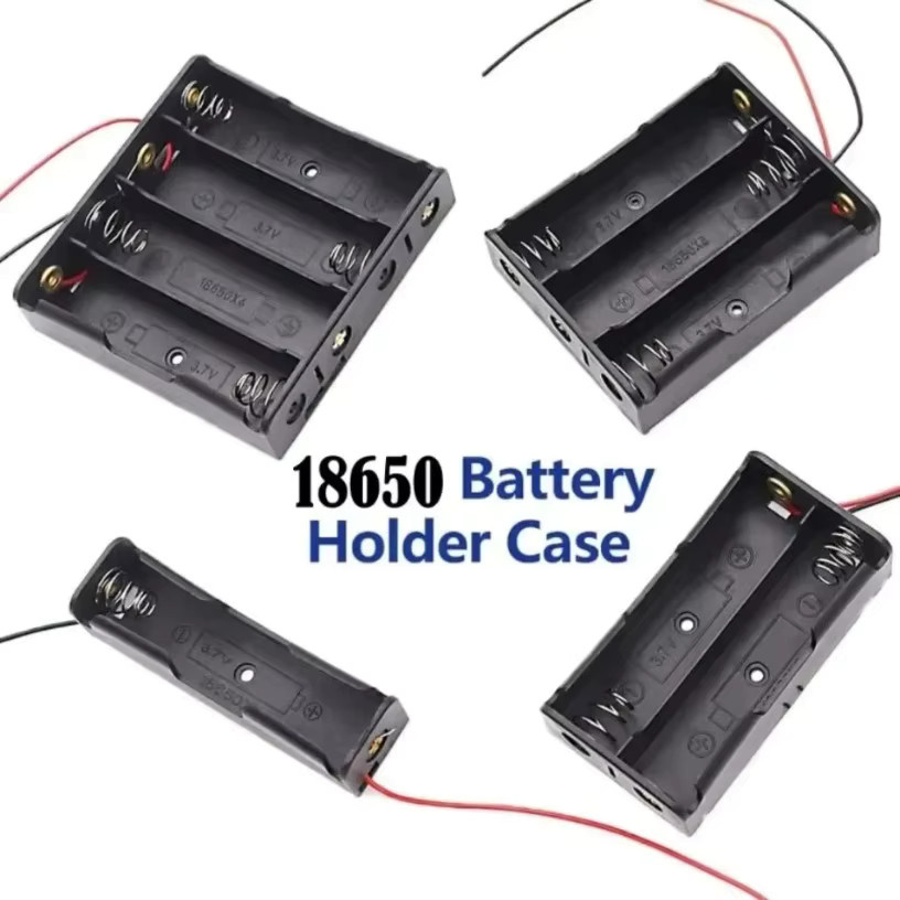 DIYCell Batterie-Aufbewahrungskoffer für 3 Stück 18650-Batterien mit EIN/AUS-Schalter in Schwarz - Bild 2