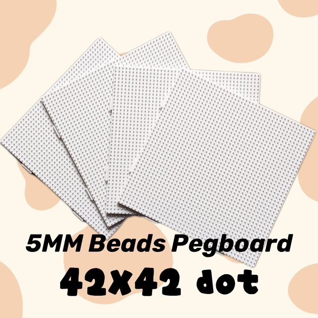 yantjouet Eisen-Pegboard, Pixel-Art DIY-Puzzles, Weiß - Bild 1