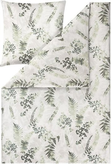 Estella Bettwäsche Nadja aus Baumwolljersey mit floralem Design in Weiß - Bild 1