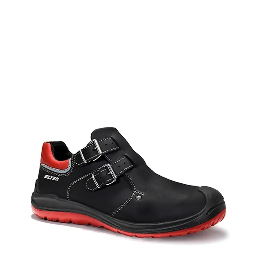 Elten Sicherheitshalbschuh Anderson Craft Low S3 aus Rindleder in Schwarz-Rot, Größe 48 - Bild 2
