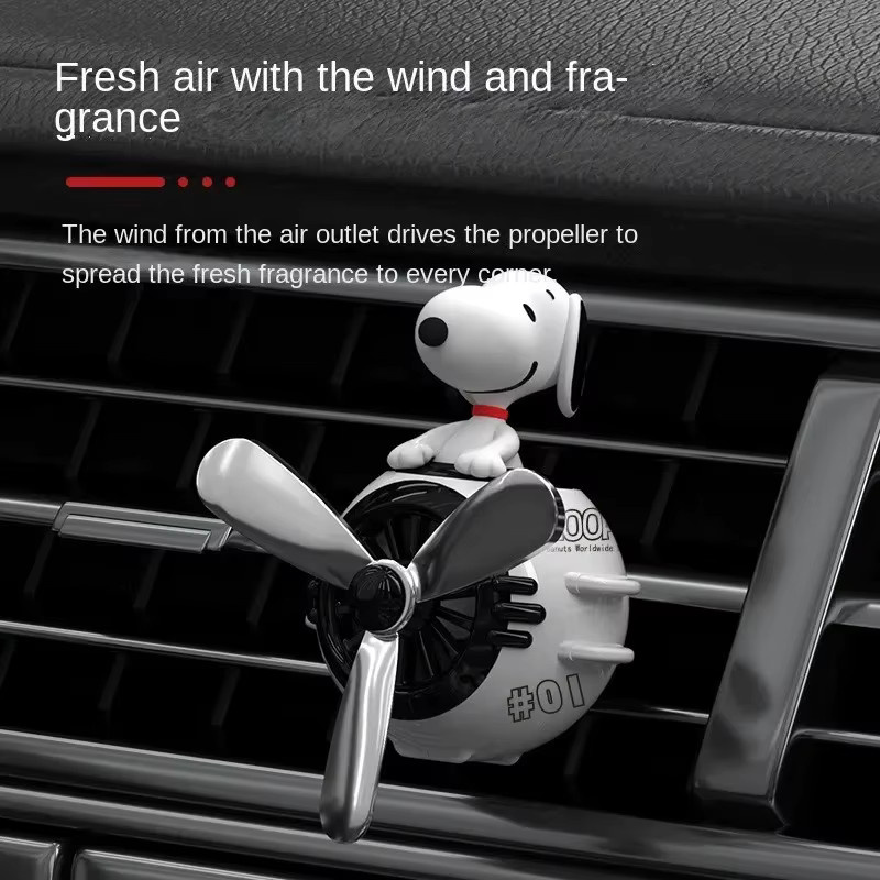 Bandai Kawaii Pilot Snoopy Auto-Aromatherapie Lufterfrischer, rotierender Propeller - Bild 2