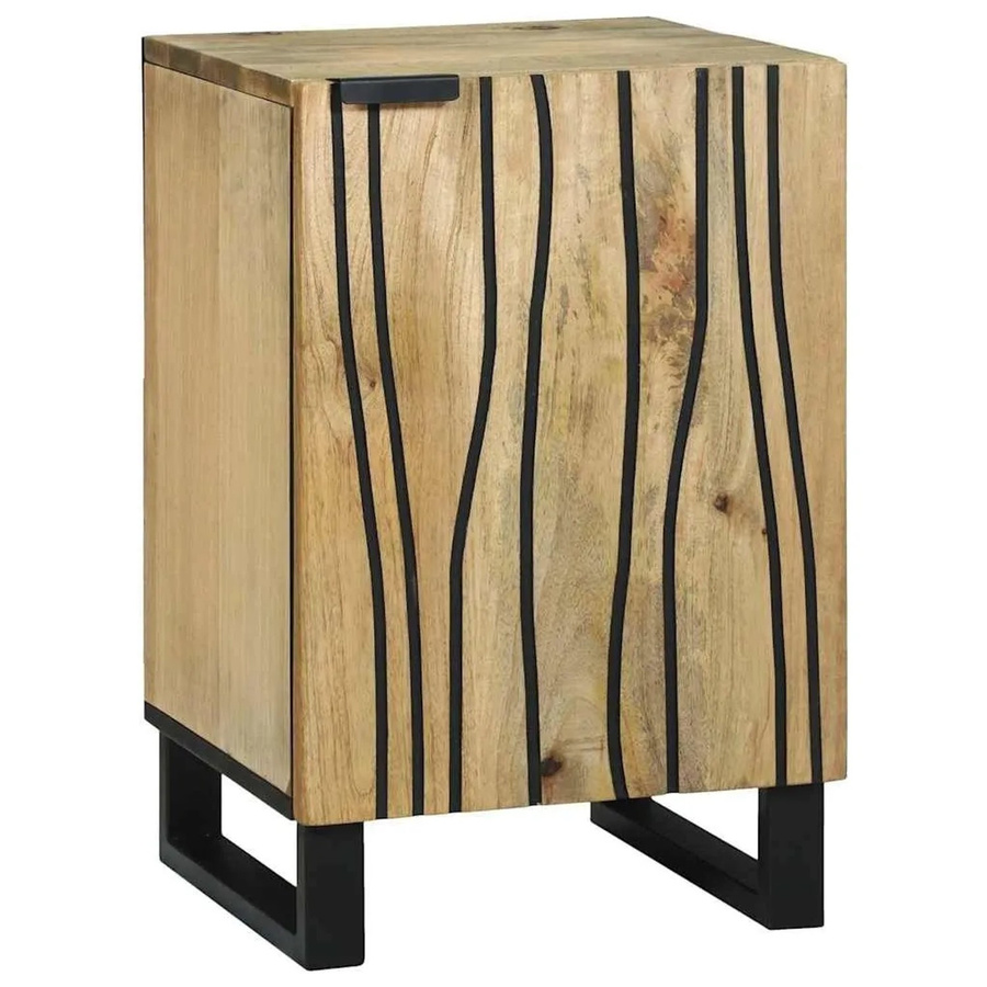 vidaXL Waschbeckenschrank Braun mit Regalfächern und Türen, B/T/H: 38 x 33,5 x 58 cm - Bild 2