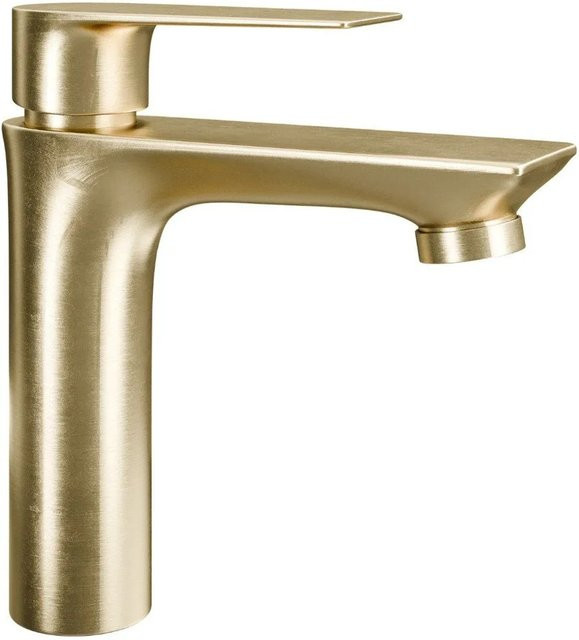 Planetmöbel Einhebelmischer Waschtischarmatur in Gold Brush Messing mit Keramikkartusche - Bild 1