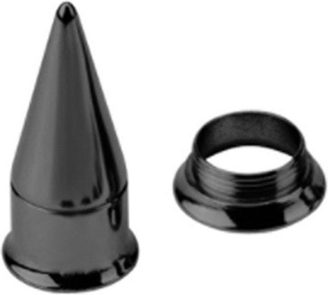 Dehner Ohrspitze 2 in 1 Plug Tunnel Piercing Expander, Edelstahl, schwarz, 2-20mm - Bild 1