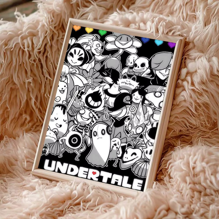Undertale Spiel Wandaufkleber Whitepaper Poster von Potdemiel in Multicolor - Bild 4