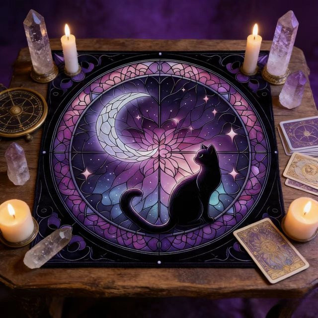 4 Seasons Outdoor Four Seasons Element Tischdecke, Brettspiel, Fantasy, Lila - Bild 1