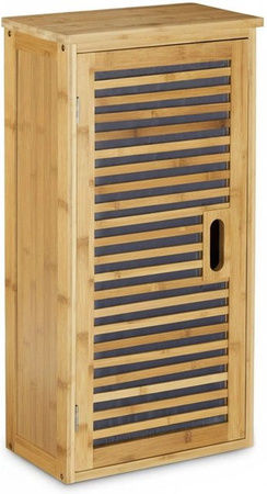 Relaxdays Badezimmer Hängeschrank aus Bambus mit 2 verstellbaren Ablagen in Braun, B/T/H: 66 x 35 x 20 cm