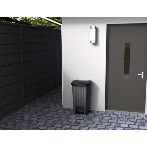 EDA Abfalleimer mit Pedal und Soft-Close Funktion aus Kunststoff, 90 l, schwarz - Bild 2