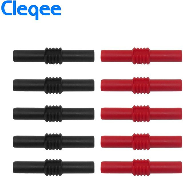 Cleqee P7023 Bananenbuchse Weiblicher Adapter 4mm, 10 Stück, Multicolor, Isolierte Bananenstecker-Kopplung - Bild 1