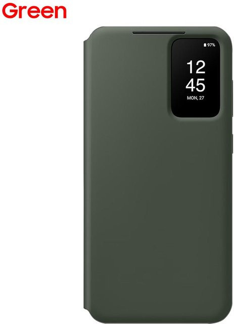 S-View Wallet Flip Case für Samsung Galaxy S23 und S23 Plus (SM-S911B, SM-S916B) in Grün - Bild 1