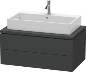Duravit Waschtischunterschrank L-Cube in Grau Matt mit 2 Schubladen, B: 92 cm, T: 54,7 cm, H: 40 cm - Bild 1