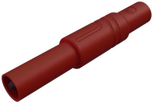 Hirschmann LAS S G Sicherheits-Lamellenstecker gerade in Rot mit 4mm Stift-Durchmesser - Bild 1