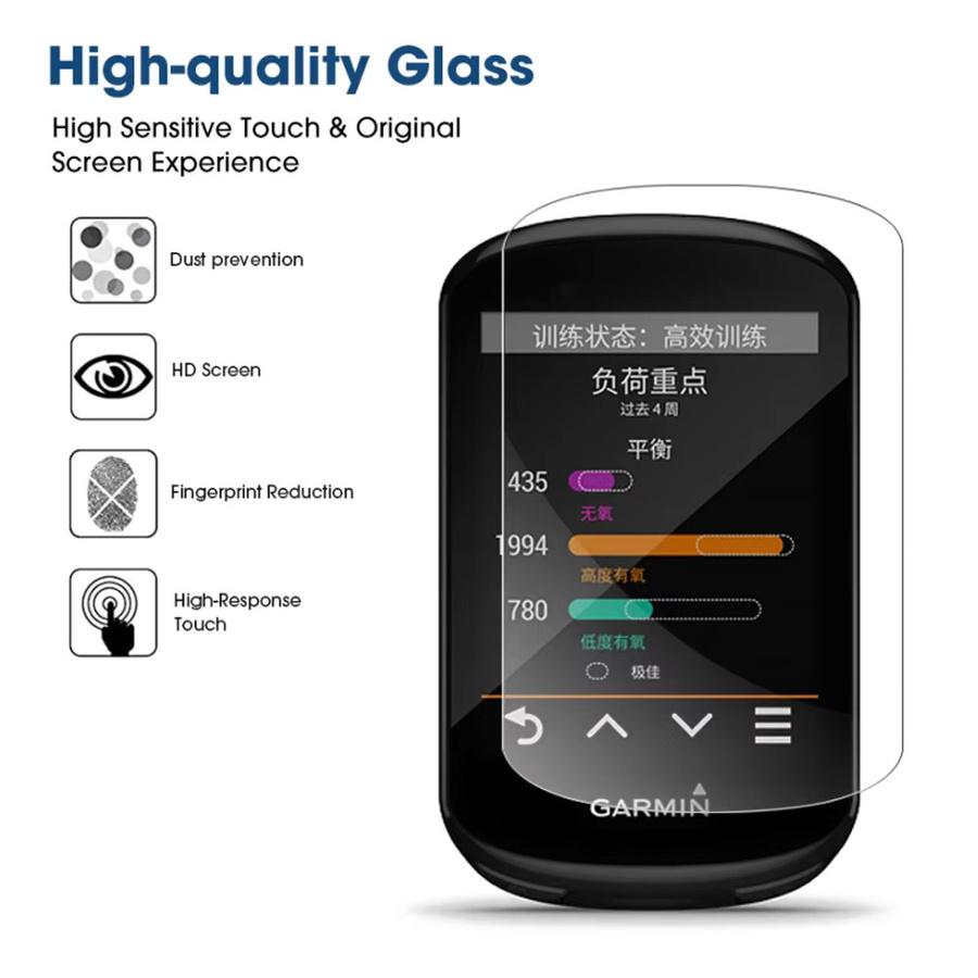 2 Stück Displayschutzfolien aus gehärtetem Glas für Garmin Edge 530 830 540 840 1040 130 GPS Fahrradcomputer, transparent - Bild 4