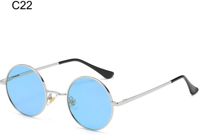 Yiran bag Sonnenbrille, rund, Metall, Vollrand, bunt, Unisex, polarisiert - Bild 1