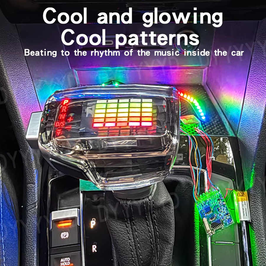 DEXINGTE Kristall-Schaltknauf mit LED-Beleuchtung für Audi, VW Passat, Golf, Tiguan, Skoda Octavia, CC, DSG-Schalthebel, transparent - Bild 3