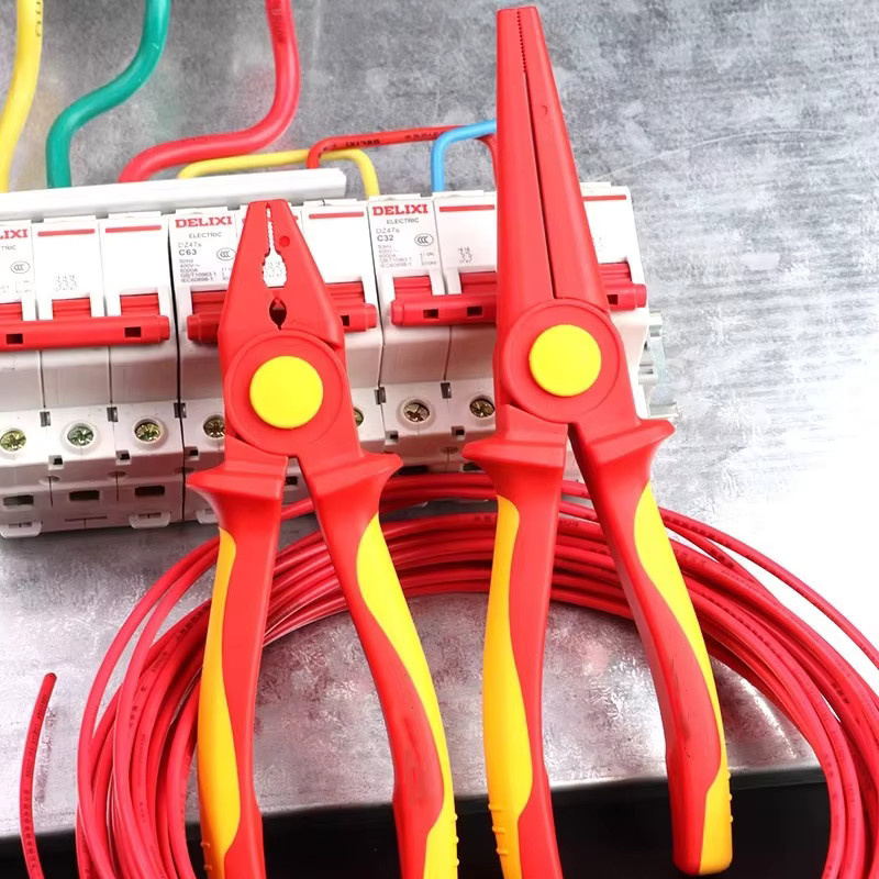 JUSTINLAU Hochspannungs-Isolierung Kunststoffzange für Elektriker 1000 V mit ergonomischem Griff - Bild 4
