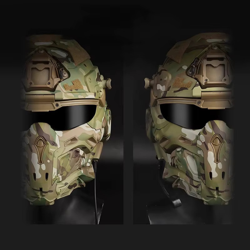 Taktische ABS Outdoor Maske mit integriertem Headset und Vollgesichtsschutz in Mehrfarbig - Bild 2