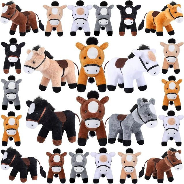 Linyi toy Pferd Kuscheltier, Plüsch, 24-teiliges Set - Bild 1