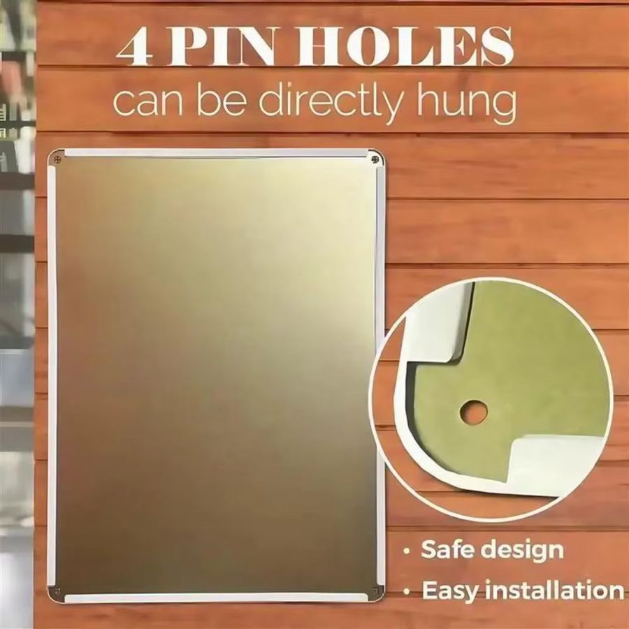 Moderne Wandkunst aus Metall CIFBUY – Rechteckiges 2D-Metalldekorschild als hängende Wandverzierung für dein Heimbüro - Bild 2