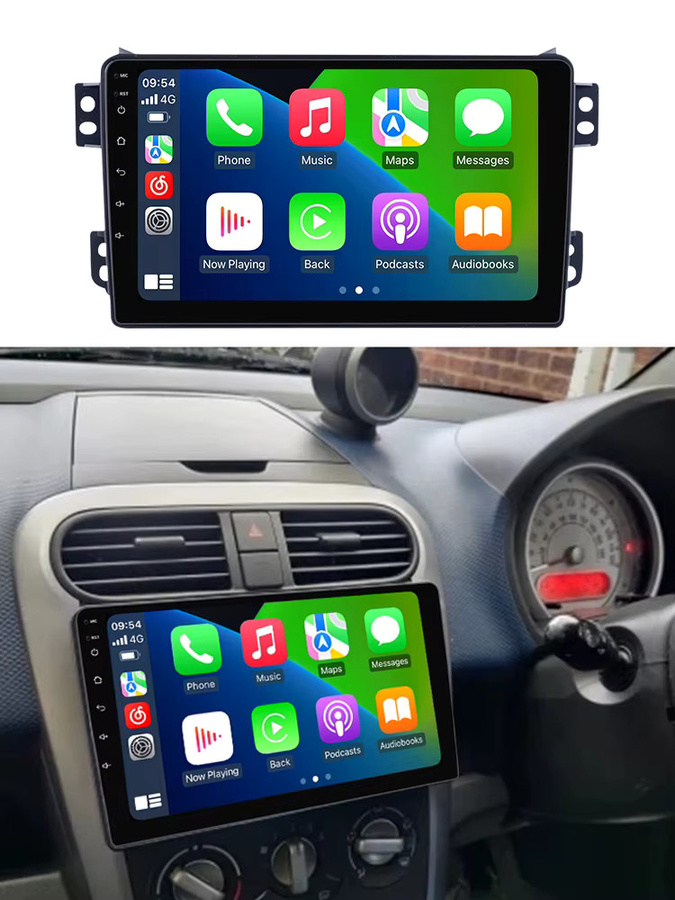 NAVIFANS Android 14 Autoradio mit Carplay und Touchscreen für OPEL Agila und Suzuki Splash Ritz 2008-2014 in Schwarz - Bild 4