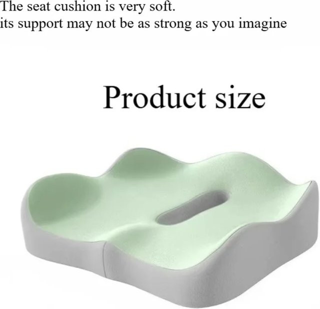 Ergonomisches Memory-Foam-Sitzkissen von XMSJ in Schwarz zur orthopädischen Steißbein-Unterstützung bei Ischias- und Rückenschmerzen - Bild 1