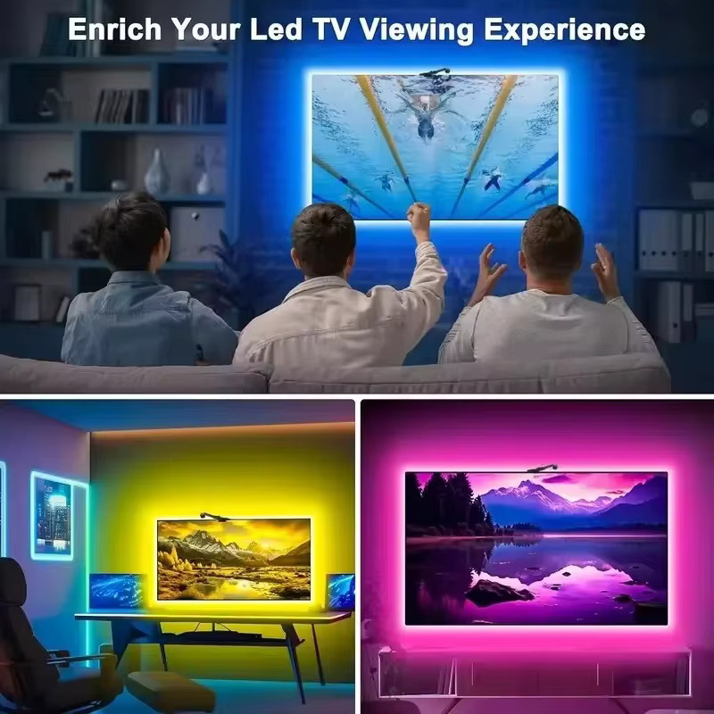 LeiiGeeGo RGBIC LED TV Hintergrundbeleuchtung mit Ambilight-Funktion und USB-Anschluss, Multicolour - Bild 5