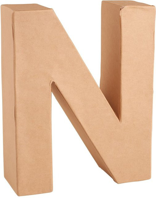 KNORR prandell Papp-Buchstabe N in Braun für Tischdekoration - Bild 1