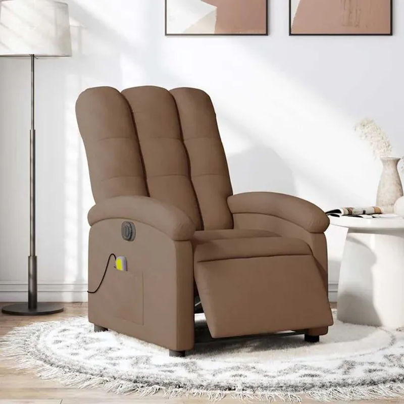 Vidaxl Elektrischer Massagesessel aus Stoff in Braun - Bild 1