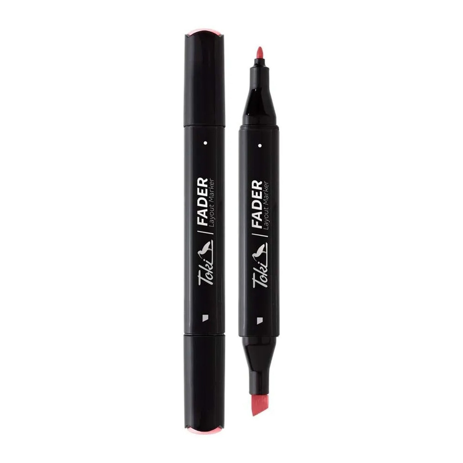 Toki Marker Fader Permanent Marker mit Chisel Spitze in 66 Farben Light Zinnober - Bild 2