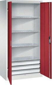 C+P Werkzeugschrank Acurado mit Schubladen und Türen, grau-rot, B/T/H: 195,0 x 93,0 x 50,0 cm - Bild 1