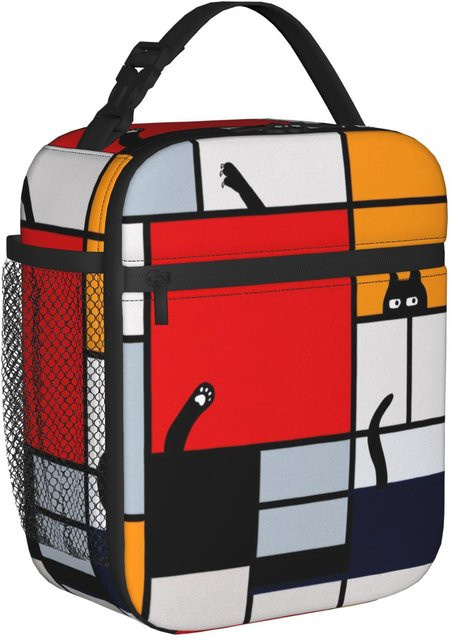 Isolierte Lunchbox Fancy Style Studio Piet Mondrian De Stijl Thermokühlbox in Mehrfarbig - Bild 1