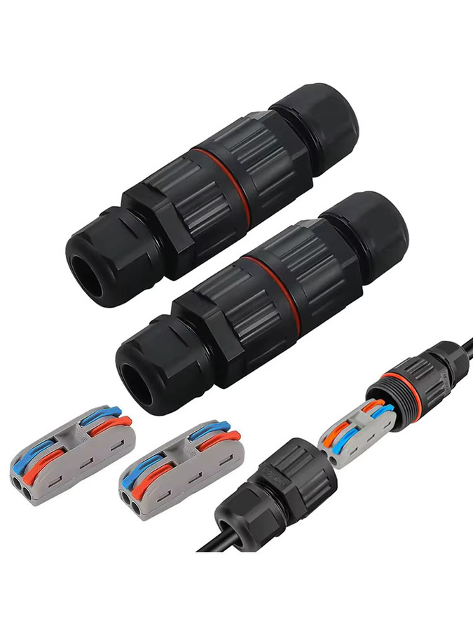 AOKIN 2er Set IP68 Wasserdichte Anschlussdose für Outdoor Kabelanschluss mit 2pin und 3pin Schnellanschluss - Bild 6