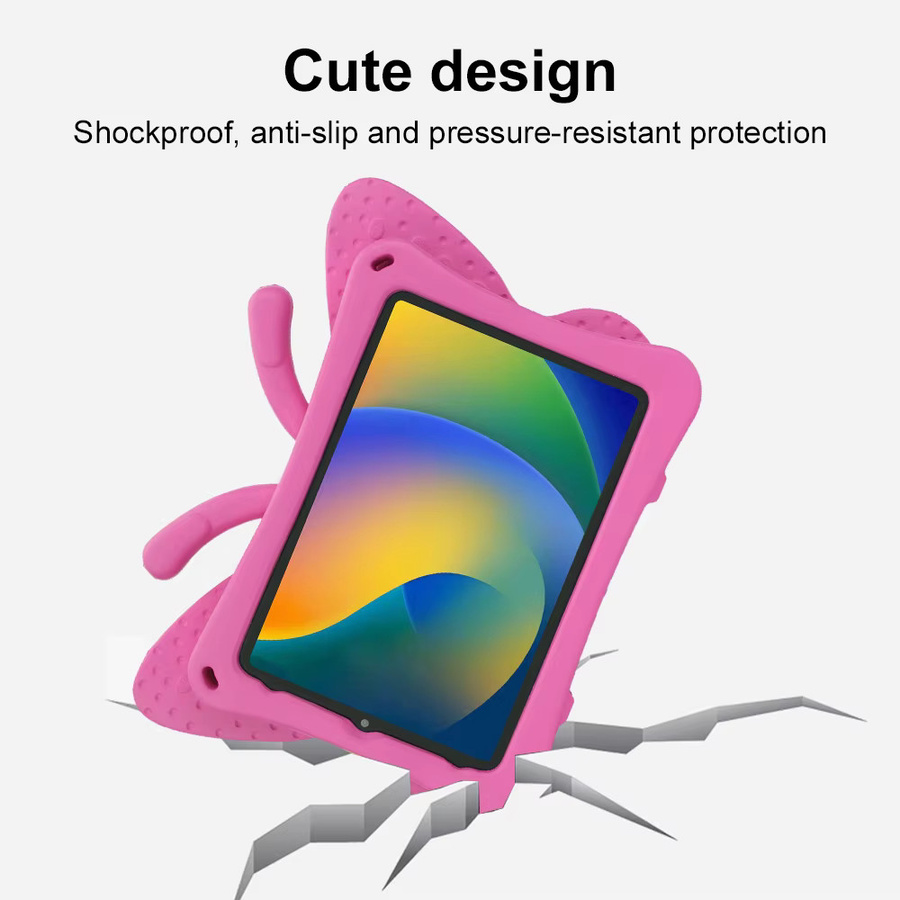 Stoßfeste AKABEILA EVA Tablet-Hülle mit Schmetterlingsmotiv und Standfunktion für iPad Modelle in Grün oder Pink - Bild 3