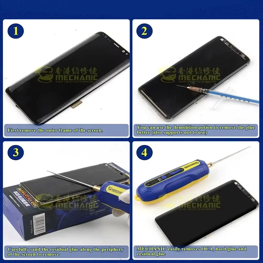 Mechaniker IR10 PRO Entschleimungsset für Handy LCD-Bildschirme mit Geschwindigkeitsregelung in Blau - Bild 3