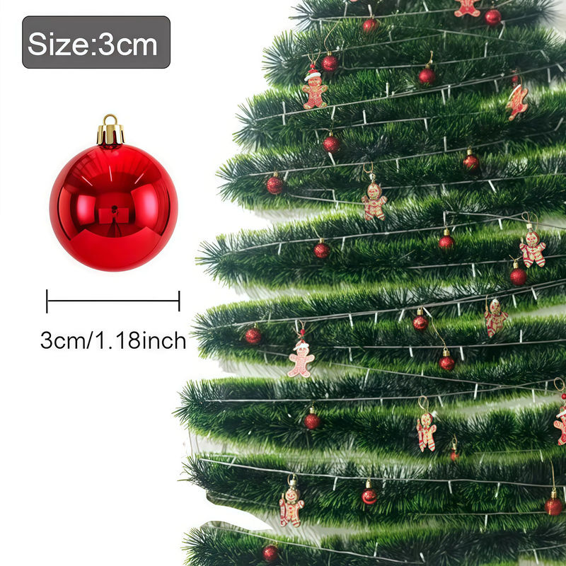24er Set Disney Weihnachtskugeln aus Kunststoff, rund, mehrfarbig und silber, Durchmesser: 3 cm - Bild 3