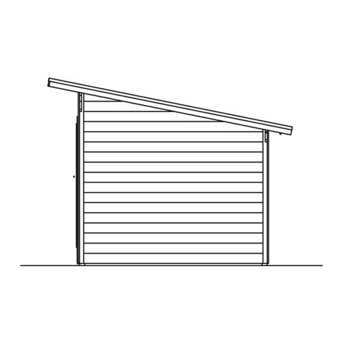 Skan Holz Gartenhaus Ostende aus Holz mit Pultdach in Schiefergrau B/H/T: 390 x 249,5 x 310 cm - Bild 2