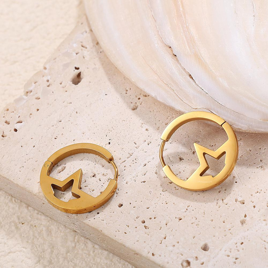 Ohrstecker Kupferlegierung, Gold, Strasssteine, Damen - Bild 2