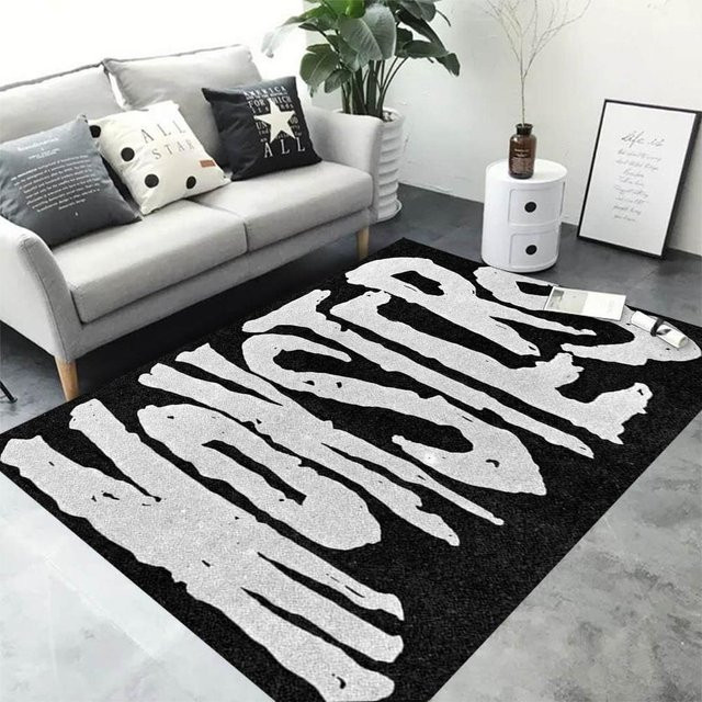 JGJG Bereichsteppich Black S-Sabbath Muster, Waschbarer Teppich für Wohnzimmer und Schlafzimmer, B/T: 80 x 50 cm - Bild 1