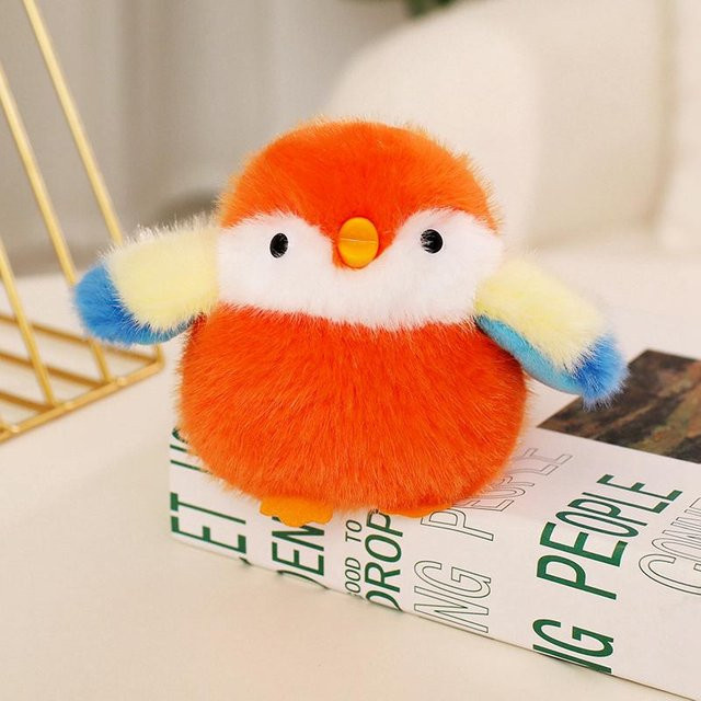 Yiran toy Schlüsselanhänger, Vogel Plüsch, Bunt, 11cm, Unisex - Bild 1