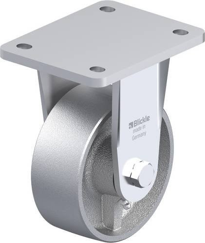 Blickle Bockrolle BO-G 127G in Silber und Grau aus Stahl mit einem Rad-Durchmesser von 125 mm und einer Tragfähigkeit von max. 750 kg - Bild 1