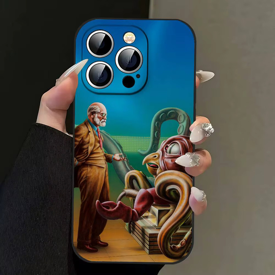 Handyhülle Sigmund Psychoanalysis Freud für iPhone 17, 16, 15, 14, 13, 12, 11 Pro Max, Plus, X, XR, XS Max, Mini in Schwarz - Bild 4