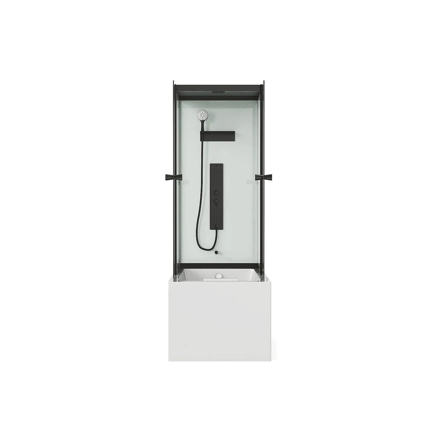 Duschbadewanne Daria von Vente-unique in Schwarz-Weiß, rechteckig, Breite: 150 cm, Höhe: 215 cm, Tiefe: 215 cm - Bild 2
