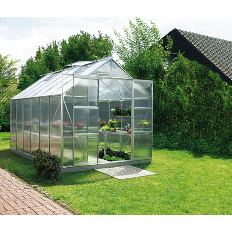 Vitavia Gewächshaus Uranus 9900 in Silber mit 9,9 m² Fläche und 6 mm Polycarbonat-Verglasung - Bild 5