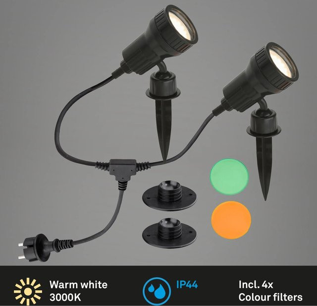 Briloner LED-Außenleuchte Gartenspieß in Schwarz - Bild 1