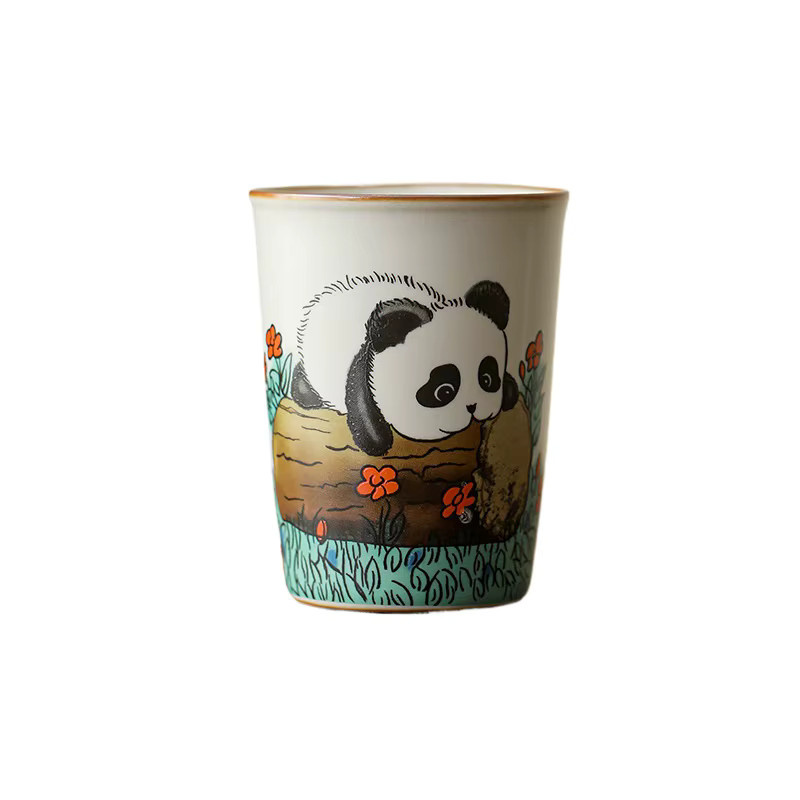 Ru Ofen Panda Keramiktasse in Weiß für Tee und Wasser - Bild 5