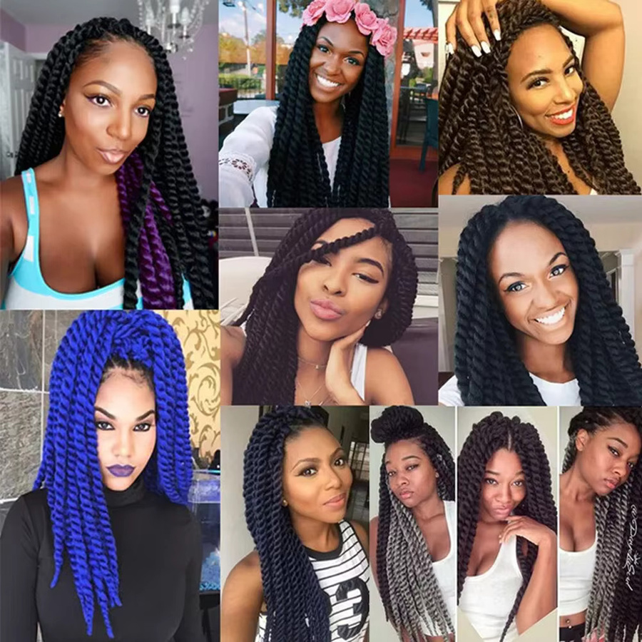SHES BEAUTY Senegalese Twist Hair Jumbo Twist Braids Ombre, 22 Zoll, 120 g - Bild 4